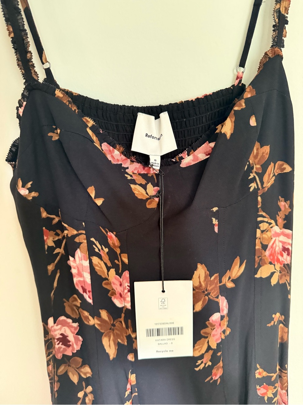 NWT Reformation Katara A-Line Midi Dress Size 8 - Picture 4 of 7
